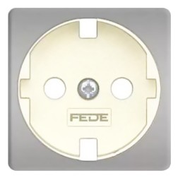 Обрамление розетки 2к+з (механизм FD16523) Fede Bright chrome белый 