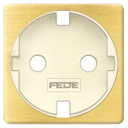 Обрамление розетки 2к+з (механизм FD16523) Fede Bright patina бежевый 