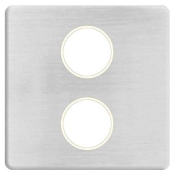 Накладка TV+SAT розетки с 2-ым разъемом Nickel satin бежевый 