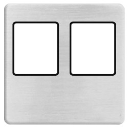 Накладка компьютерная 2-ая RJ45 Fede Nickel satin черный 
