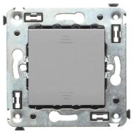 Выключатель одноклавишный DKC Avanti Закаленная сталь (в сборе)