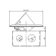 Коробка BOX/2S для люков Экопласт LUK/2 (AL, BR) в пол, металлическая для заливки в бетон 