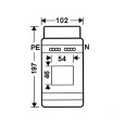 Щит распределительный Hensel KV 9103 на 3 модуля IP65 с клеммой PE+N, 197х102х92мм 