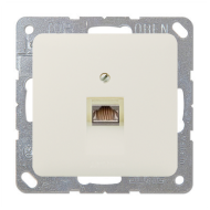 Розетка телефонная 1xRJ11 Jung CD Слоновая кость (в сборе) 