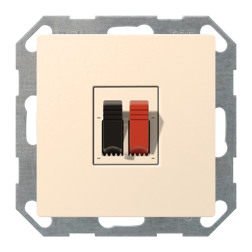 Розетка аккустическая Gira Esprit Linoleum-Multiplex Глянцевый кремовый (в сборе) 