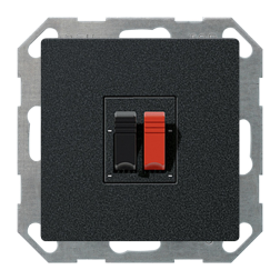 Розетка аккустическая Gira ClassiX Art Антрацит (в сборе) 