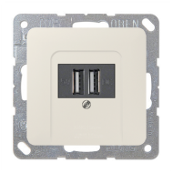 Розетка USB для зарядки устройств Jung CD Слоновая кость (в сборе) 