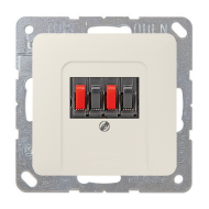 Розетка аккустическая двойная Jung CD Слоновая кость (в сборе) 