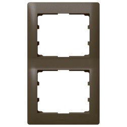 Рамка Legrand Galea Life 2 поста вертикальная Dark Bronze 