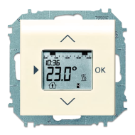 Терморегулятор электронный ABB Impuls Слоновая кость (в сборе) (бежевый) 