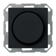 Светорегулятор поворотный 200 Вт Gira E2 Черный матовый (в сборе) 