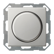 Светорегулятор поворотный 200 Вт Gira E2 Нержавеющая сталь (в сборе) 