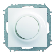 Светорегулятор кнопочный 500 Вт ABB Impuls Альпийский белый (в сборе) 