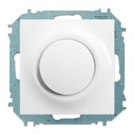 Светорегулятор кнопочный 500 Вт ABB Impuls Белый бархат (в сборе) 