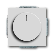 Светорегулятор поворотный 600 Вт ABB Busch-axcent Белый (в сборе) 