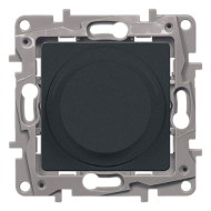 Светорегулятор поворотный 300 Вт Legrand Etika Антрацит (в сборе) 