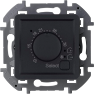 Терморегулятор для теплого пола с внешним датчиком Legrand Inspiria Антрацит (в сборе) 