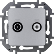 Розетка TV / SAT простая Legrand Inspiria Алюминий (в сборе) 