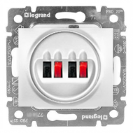 Розетка аккустическая двойная Legrand Galea Life Белый (в сборе) 