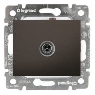 Розетка TV проходная Legrand Galea Life Dark Bronze (в сборе) 