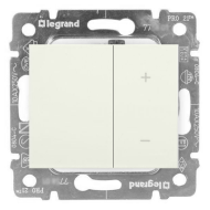 Светорегулятор кнопочный 600 Вт Legrand Galea Life Pearl (в сборе) 
