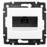 Розетка компьютерная 1xRJ45 UTP 6 категории Legrand Valena Classic Белый (в сборе) 
