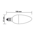 Лампа светодиодная свеча FL-LED C37 5,5W 6400К 220V E27 37х108 510Лм холодный свет 