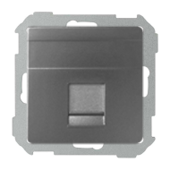 Розетка компьютерная 1xRJ45 UTP 6 категории Simon Simon 82 Concept Титан матовый (в сборе) 