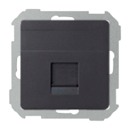 Розетка компьютерная 1xRJ45 UTP 6 категории Simon Simon 82 Concept Черный матовый (в сборе) 