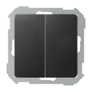 Выключатель двухклавишный Simon Simon 82 Concept Титан матовый (в сборе) 