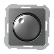 Светорегулятор поворотный 500 Вт Simon Simon 82 Concept Титан матовый (в сборе) 