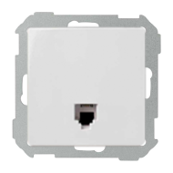 Розетка телефонная 1xRJ11 Simon Simon 82 Concept Белый матовый (в сборе) 