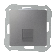 Розетка компьютерная 1xRJ45 UTP 6 категории Simon Simon 82 Nature Алюминий (в сборе) 