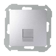 Розетка компьютерная 1xRJ45 UTP 6 категории Simon Detail select Холодный алюминий (в сборе) 