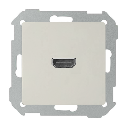 Розетка HDMI Simon Detail Слоновая кость (в сборе) 