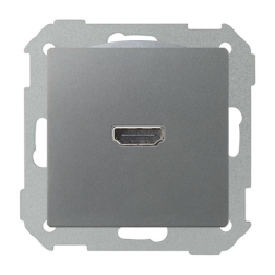 Розетка HDMI Simon Simon 82 Алюминий (в сборе) 