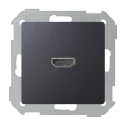 Розетка HDMI Simon Simon 82 Nature Графит (в сборе) 