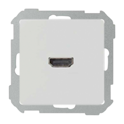 Розетка HDMI Simon Simon 82 Concept Белый матовый (в сборе) 