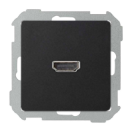 Розетка HDMI Simon Simon 82 Concept Черный матовый (в сборе) 