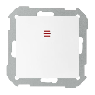 Выключатель одноклавишный с подсветкой Simon Detail select Белый (в сборе) 