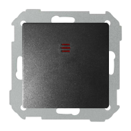 Выключатель одноклавишный с подсветкой Simon Detail select Графит (в сборе) 