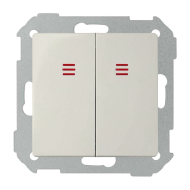 Выключатель двухклавишный с подсветкой Simon Detail select Слоновая кость (в сборе) 