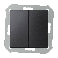 Выключатель двухклавишный Simon Detail select Графит (в сборе) 
