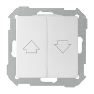 Выключатель кнопочный для рольставней Simon Detail select Белый (в сборе) 