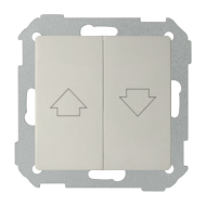 Выключатель кнопочный для рольставней Simon Detail select Слоновая кость (в сборе) 