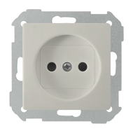 Розетка без заземления Simon Detail Слоновая кость (в сборе) 
