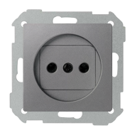 Розетка без заземления Simon Simon 82 Nature Алюминий (в сборе) 