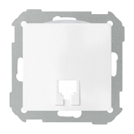 Розетка телефонная 1xRJ11 Simon Simon 82 Nature Белый (в сборе) 