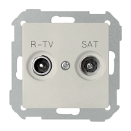 Розетка TV / SAT проходная Simon Simon 82 Слоновая кость (в сборе) 