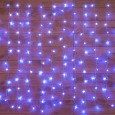 Гирлянда Светодиодный Дождь 1,5х1м 96LED синий, 8 режимов свечения, прозрачный провод, 230В 